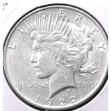 1922 CHOICE BU PEACE DOLLAR