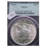 1924 PCGS MS64 PEACE DOLLAR