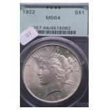 1922 PCGS MS64 PEACE DOLLAR