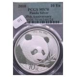 2018 PCGS MS70 CHINA PANDA