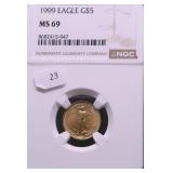1999 NGC MS69 5 $ GOLD EAGLE