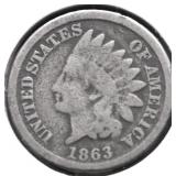 1863 INDIAN HEAD CENT VG