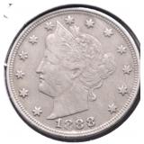 1888 V NICKEL XF