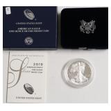 2019 PROOF SILVER EAGLE W BOX PAPERS