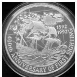 1992 FALKLAND ISLANDS SILVER 25 POUNDS 5 OZ