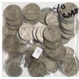 40 SILVER WAR NICKELS