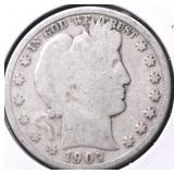 1907 BARBER HALF DOLLAR G