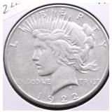 1922 S PEACE DOLLAR XF