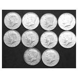 10 40 % SILVER HALF DOLLARS