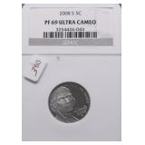 2008 S NGC PF69UC JEFFERSON NICKEL