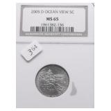 2005 D NGC MD65 OCEAN VIEW NICKEL