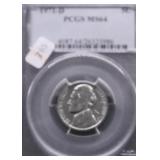 1971 D PCGS MS64 JEFFEROSN NICKEL