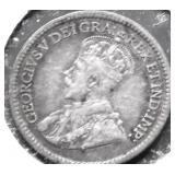 1912 CANADA SILVER 5 CENTS XF