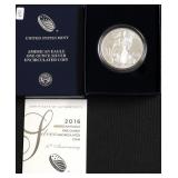 2016 W SILVER EAGLE W BOX PAPERS