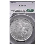 1904 O CAC MS63 MORGAN DOLLAR