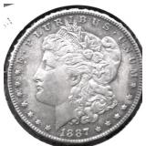 1887 CHOICE BU MORGAN DOLLAR
