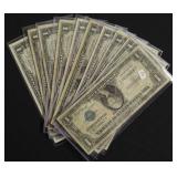 10 SILVER CERTIFICATES