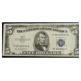 FIVE DOLLAR SILVER CERTIFICATE XF
