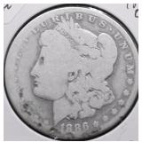 1886 O MORGAN DOLLAR AG