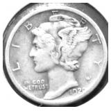 1920 D MERCURY DIME VF