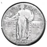 1928 D STANDING QUARTER F