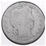 1908 O BARBER QUARTER G