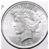 1923 CHOICE BU PEACE DOLLAR