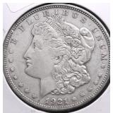 1921 D MORGAN DOLLAR XF