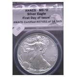 2014 ANACS MS70 SILVER EAGLE