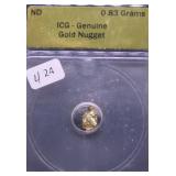 .83 GRAMS GOLD NUGGET