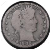 1902 O BARBER QUARTER G