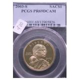 2003 S PCGS PF69DC SACAGAWEA DOLLAR