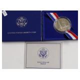 PROOF ELLIS ISLAND HALF DOLLAR W BOX PAPERS