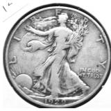 1929 S WALKING HALF DOLLAR VF