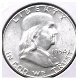 1954 GEM FBL FRANKLIN HALF DOLLAR