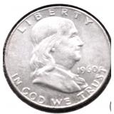 1960 D CHOICE  BU FRANKLIN HALF DOLLAR