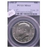 1980 PCGS MS64 KENNEDY HALF DOLLAR