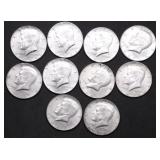 10 40 % SILVER HALF DOLLARS