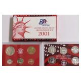 2001 SILVER PROOF SET