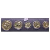 1955 GOLD PLATED COIN SET