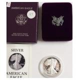 1987 PROOF SILVER EAGLE W BOX PAPERS