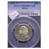1997 S PCGS PF69DC SILVER WASHINGTON QUARTER