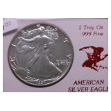 1991 SILVER EAGL GEM