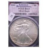 2009 PCGS MS69 SILVER EAGLE