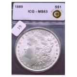 1889 ICG MS63 MORGAN DOLLAR