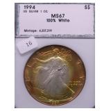 1994 PCI MS67 SILVER EAGLE TONER