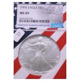 1995 NGC MS69 SILVER EAGLE