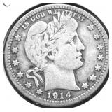 1914 BARBER QUARTER F