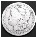 1884 O MORGAN DOLLAR AG