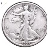 1935 WALKING HALF DOLLAR VF